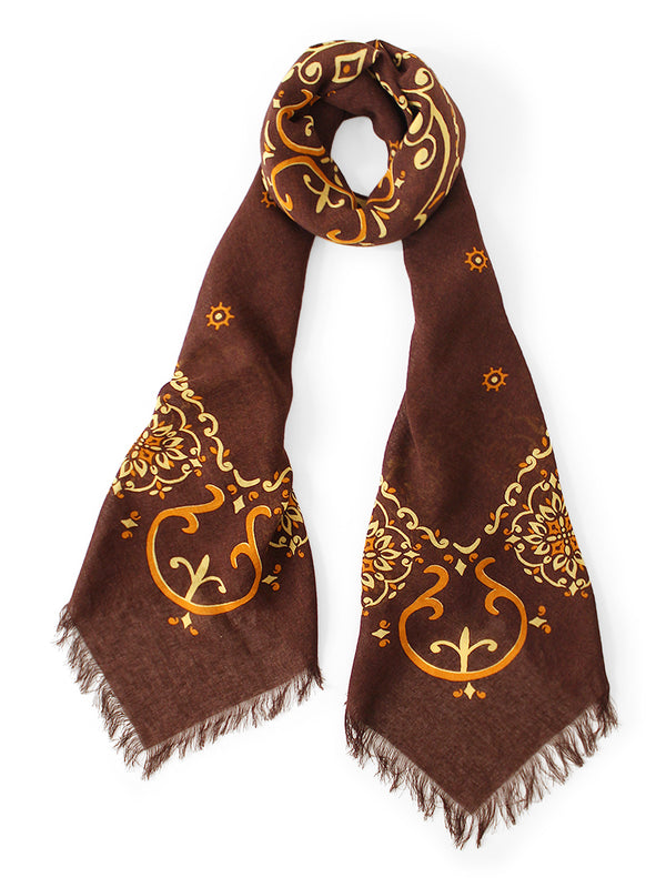 Kapital Linen Rayon Fringe Stole (Habanaja) Scarves