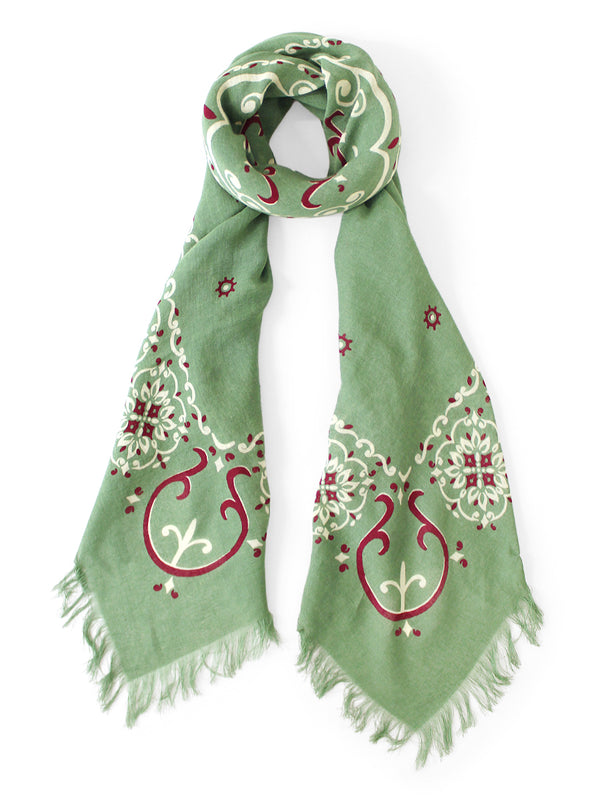 Kapital Linen Rayon Fringe Stole (Habanaja) Scarves