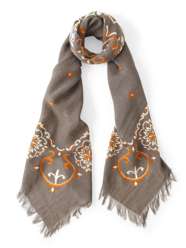 Kapital Linen Rayon Fringe Stole (Habanaja) Scarves