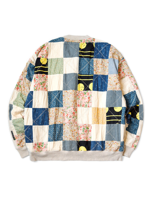 Kapital TOP fleece x PROFILE RAINBOWY quilt 2TONE BIG sweatshirt Sweater