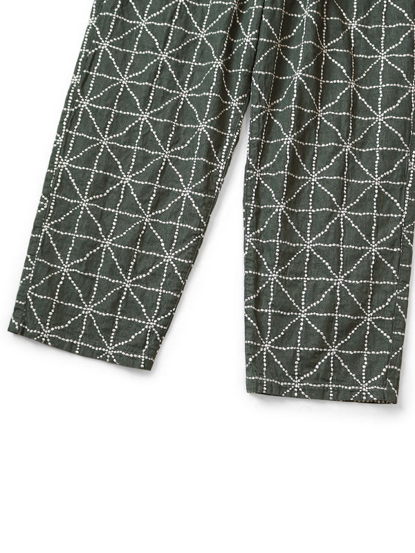 Kapital 8oz Colored Denim Easy Pants with FOLK-DOJO Embroidery