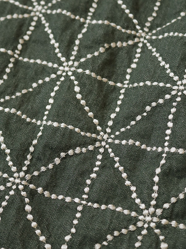 Kapital 8oz Colored Denim Easy Pants with FOLK-DOJO Embroidery