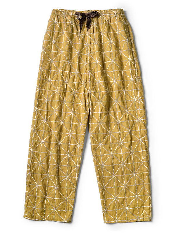 Kapital 8oz Colored Denim Easy Pants with FOLK-DOJO Embroidery