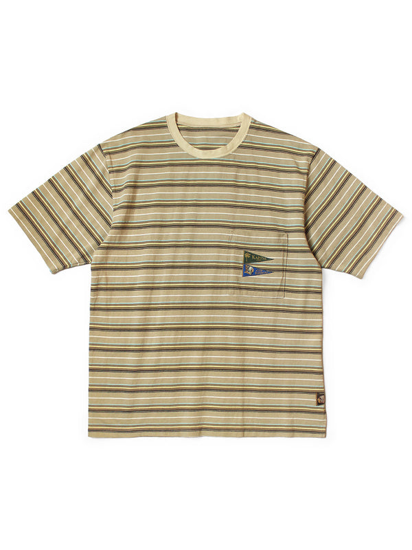 Kapital Multi-Border Jersey Pennant T-Shirt (3flags)
