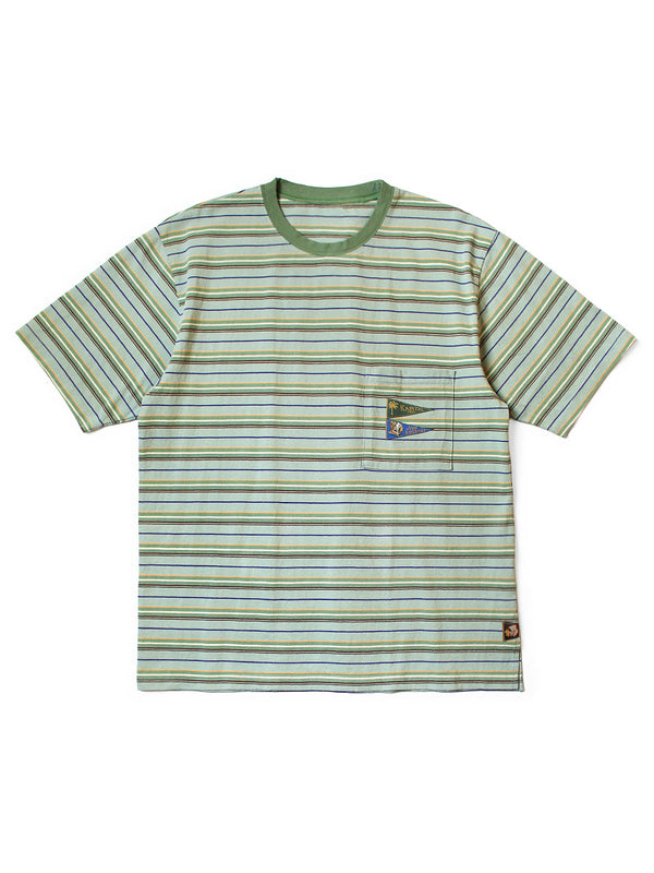Kapital Multi-Border Jersey Pennant T-Shirt (3flags)
