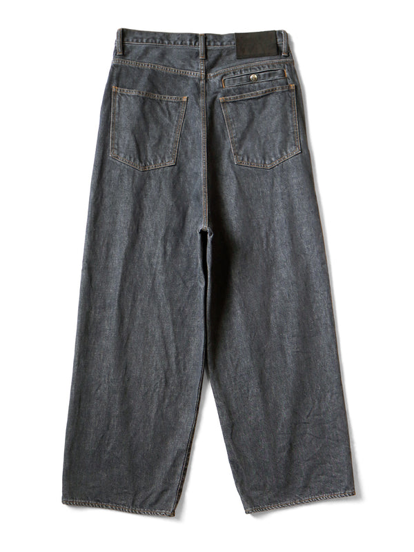 Kapital 14oz Black Denim Port Baggy Pants