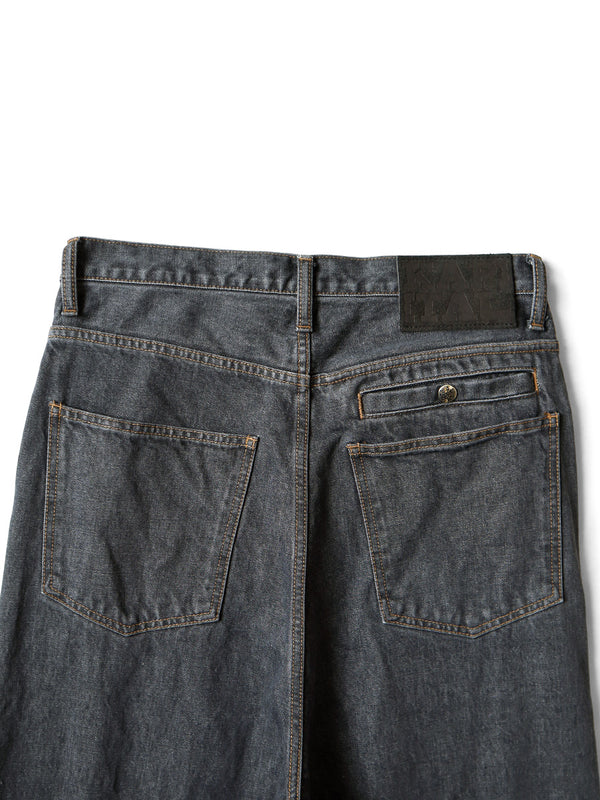 Kapital 14oz Black Denim Port Baggy Pants