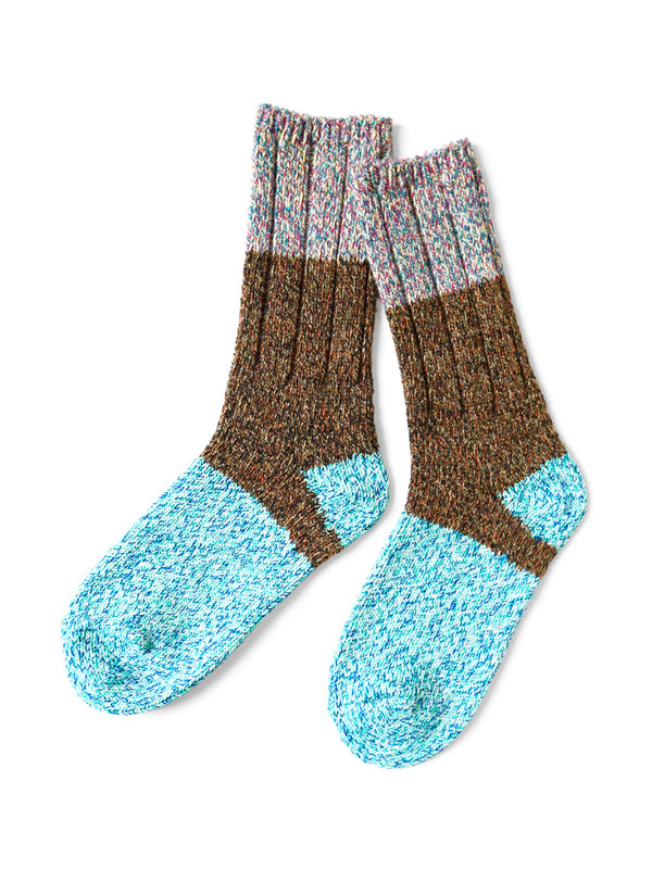 Kapital 56-strand wool Van Gogh heather socks