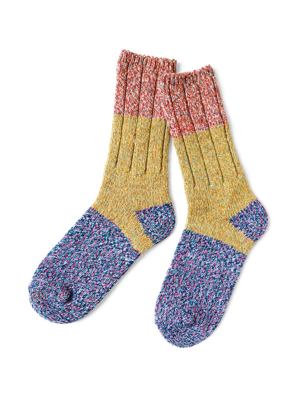 Kapital 56-strand wool Van Gogh heather socks