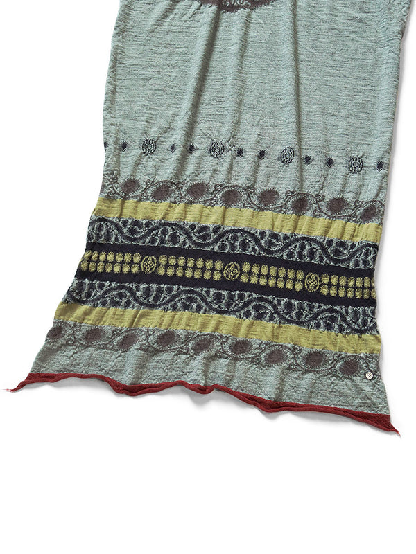 Kapital Felted Wool Coptic Skull Scarf
