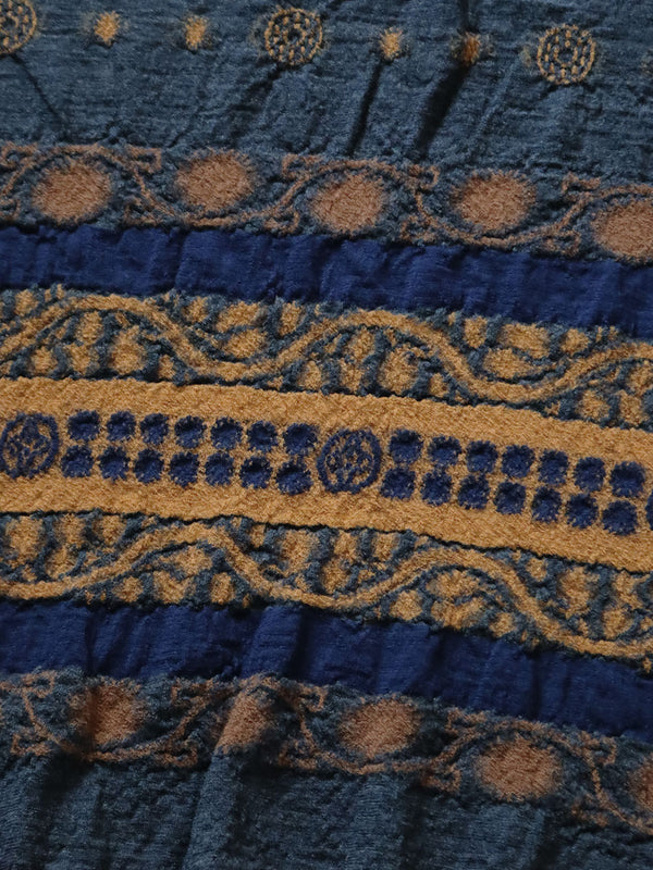 Kapital Felted Wool Coptic Skull Scarf