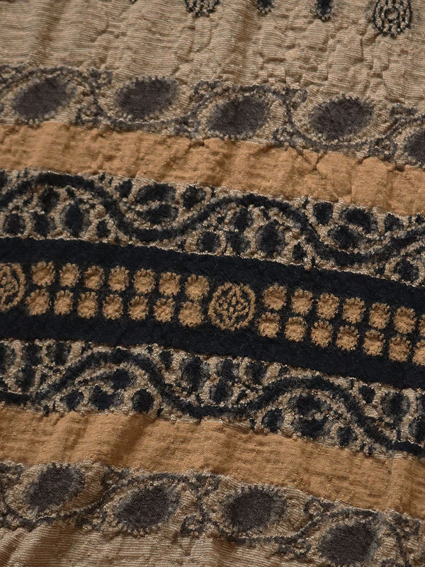 Kapital Felted Wool Coptic Skull Scarf
