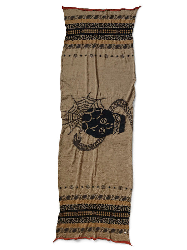 Kapital Felted Wool Coptic Skull Scarf