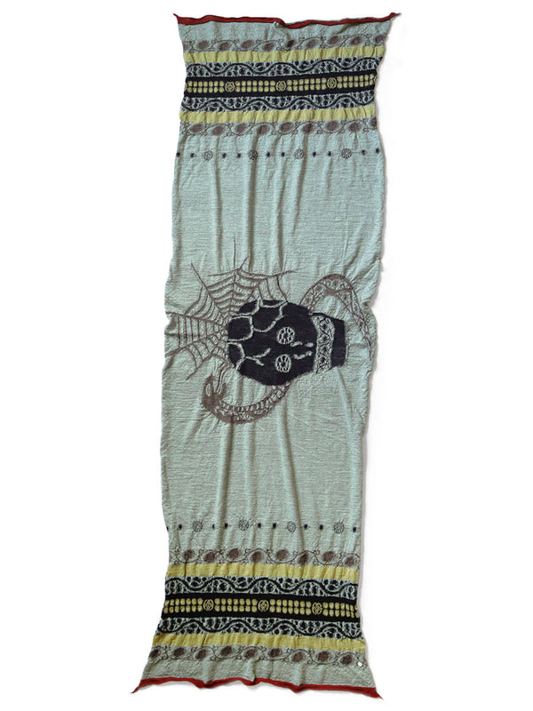 Kapital Felted Wool Coptic Skull Scarf