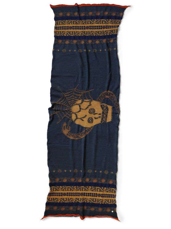 Kapital Felted Wool Coptic Skull Scarf