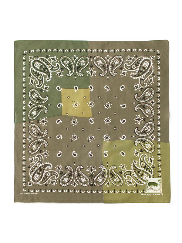 Kapital fastcolor selvedge bandana (paisley patchwork)