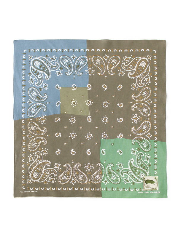 Kapital fastcolor selvedge bandana (paisley patchwork)