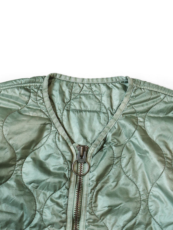 Kapital Nylon Quilted Irregularly Dyed Lined Cropped Bolero Jacket