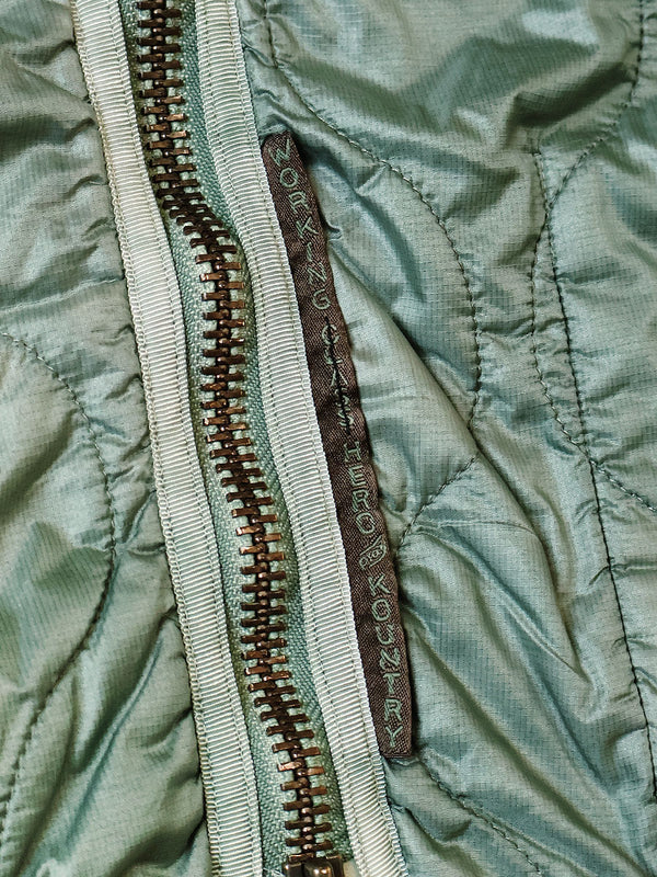 Kapital Nylon Quilted Irregularly Dyed Lined Cropped Bolero Jacket