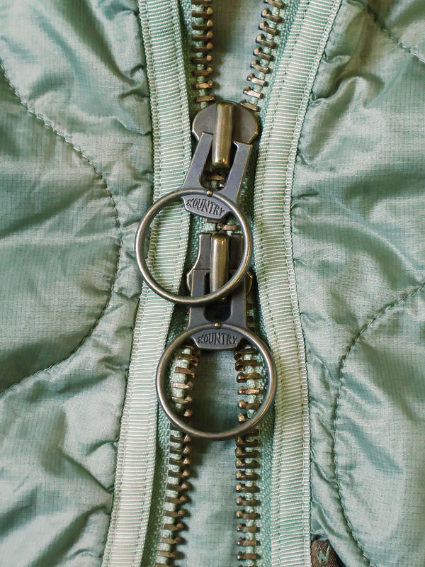 Kapital Nylon Quilted Irregularly Dyed Lined Cropped Bolero Jacket