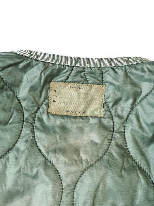 Kapital Nylon Quilted Irregularly Dyed Lined Cropped Bolero Jacket