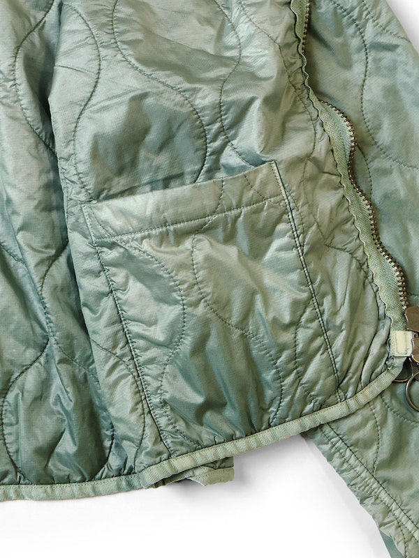 Kapital Nylon Quilted Irregularly Dyed Lined Cropped Bolero Jacket