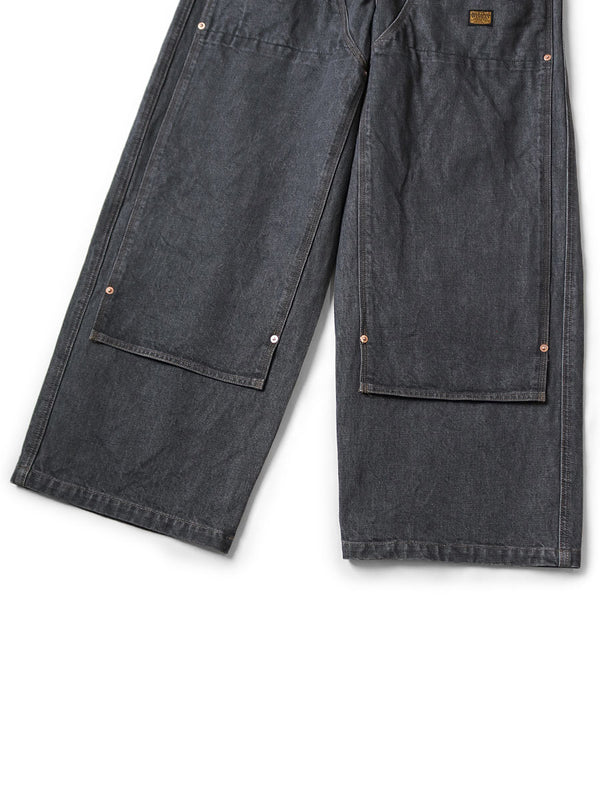 Kapital 14oz Black x Kinari Denim W Knee Easy Baggy Pants