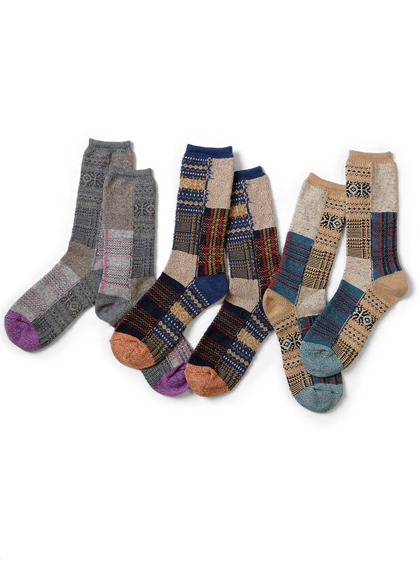 Kapital 84 patchwork tweed fair isle socks