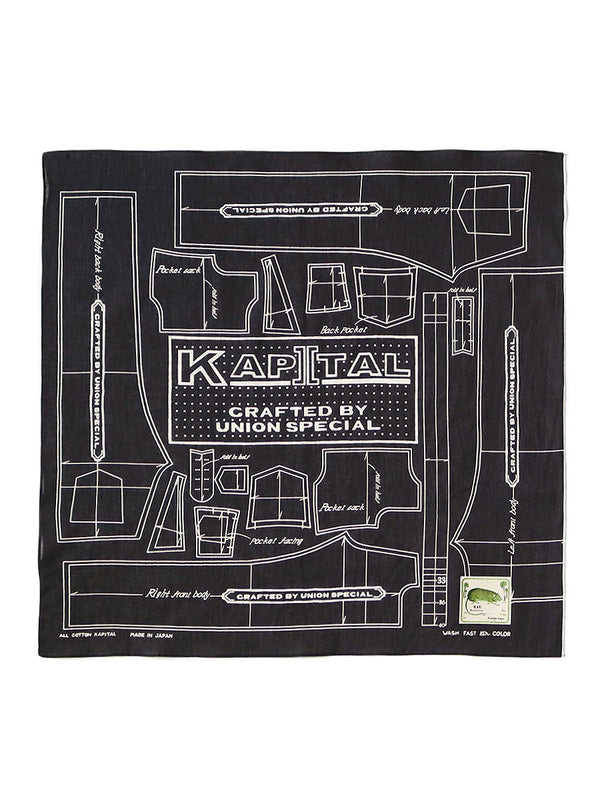 Kapital fastcolor Selvedge Bandana (BARBIE PATTERN)