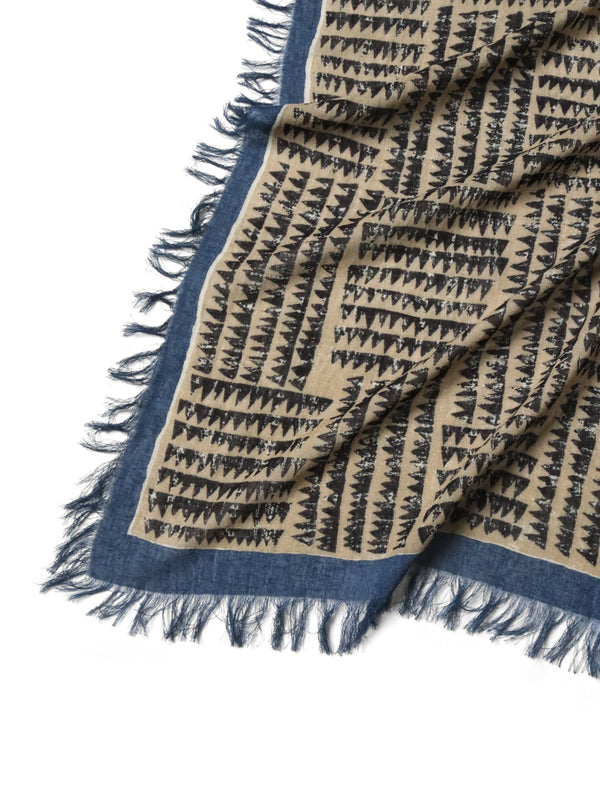 Kapital Rayon Fringe Stole (Hacksaw Block Pattern) muffler