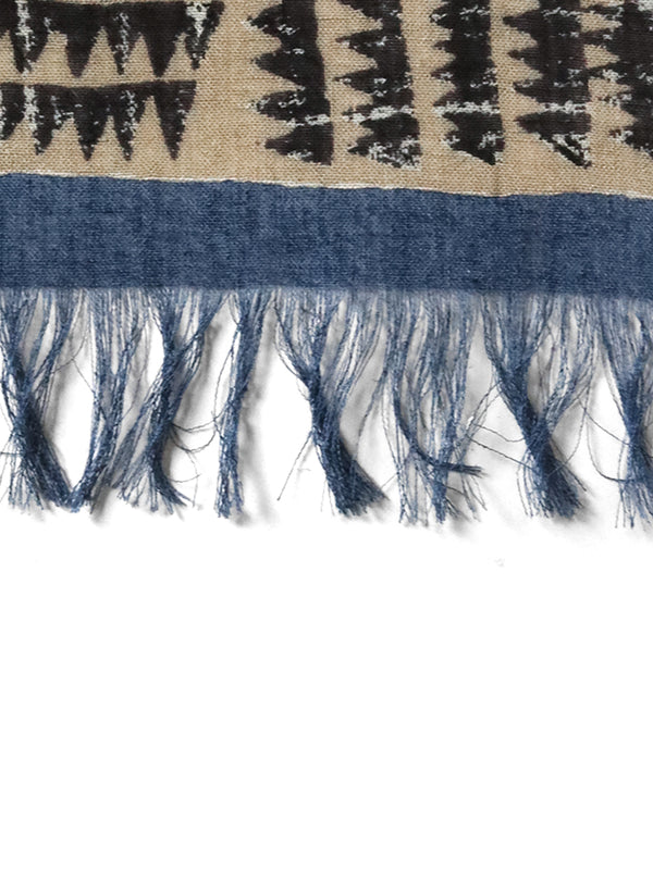 Kapital Rayon Fringe Stole (Hacksaw Block Pattern) muffler