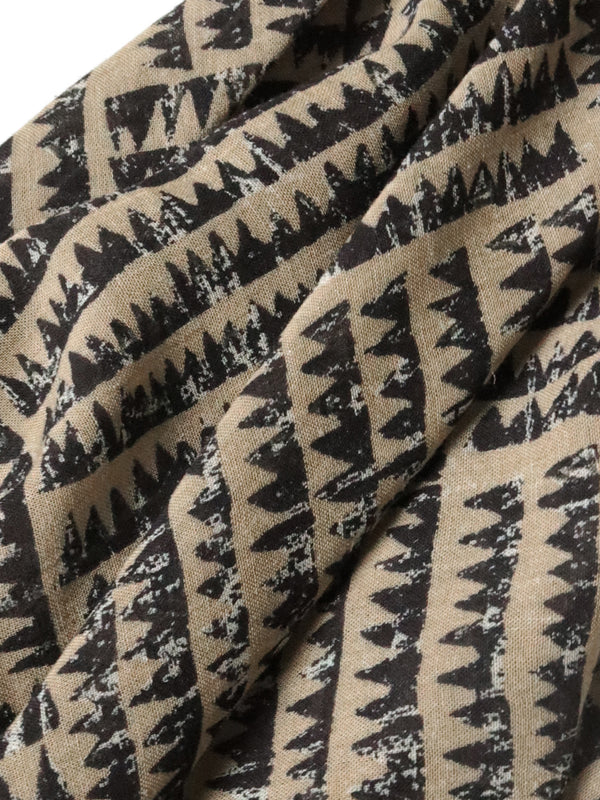 Kapital Rayon Fringe Stole (Hacksaw Block Pattern) muffler