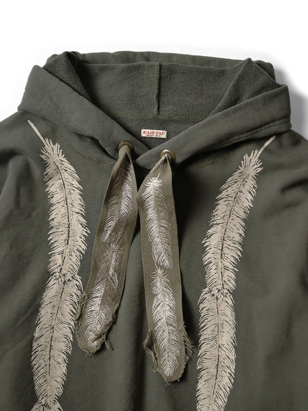 Kapital fleece feather cord catfish hood sweatshirt (feather pt) sweater