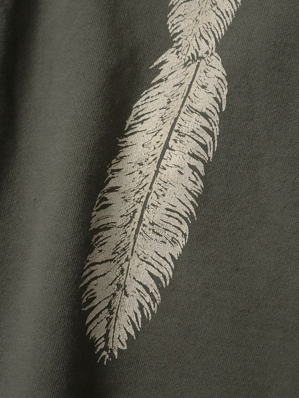 Kapital fleece feather cord catfish hood sweatshirt (feather pt)