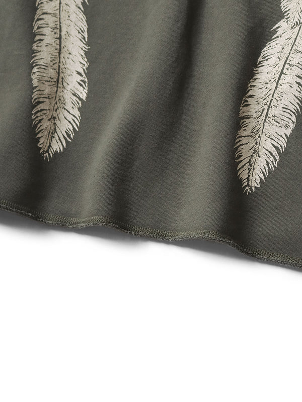 Kapital fleece feather cord catfish hood sweatshirt (feather pt)