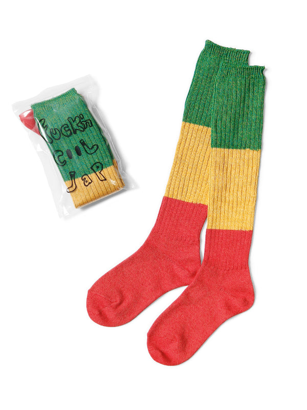 Kapital 96 Rasta Pattern Skater Knee High socks