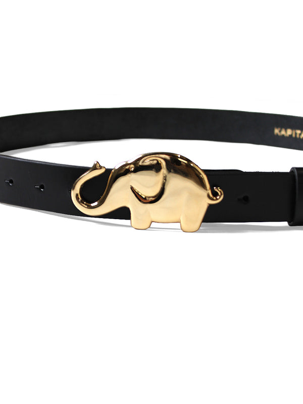 Kapital Leather Trunk Up Elephant Buckle Belt
