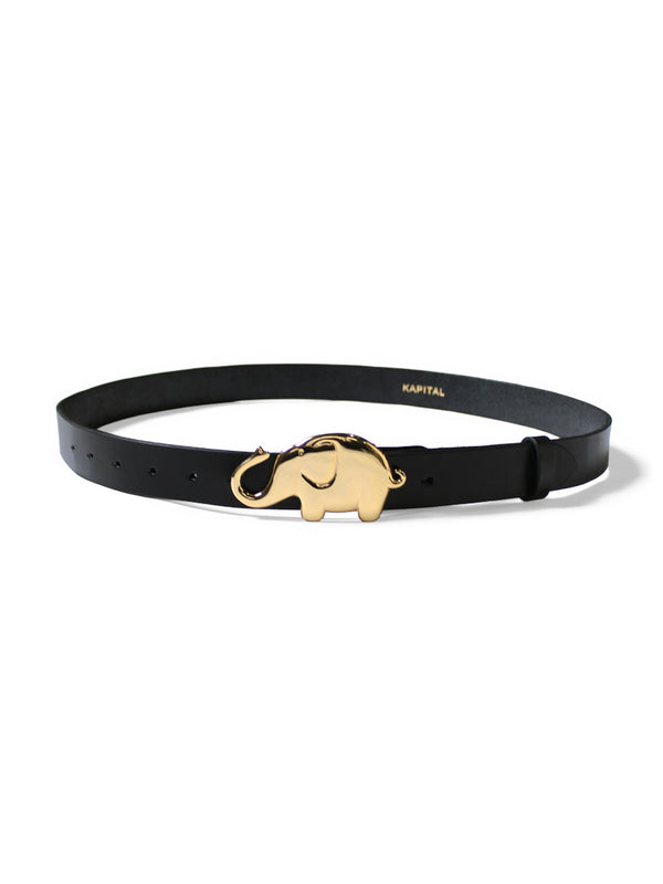 Kapital Leather Trunk Up Elephant Buckle Belt
