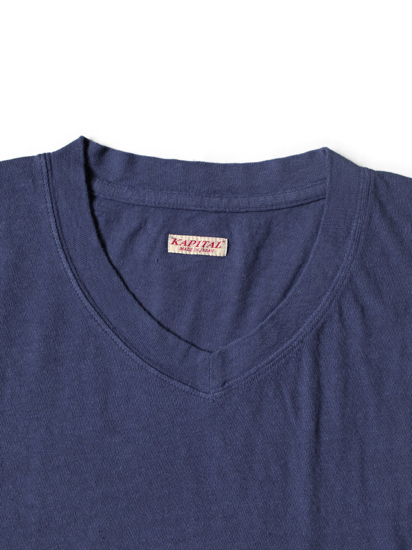 Kapital Gauze Jersey V-Neck Pocket T-Shirt Tee