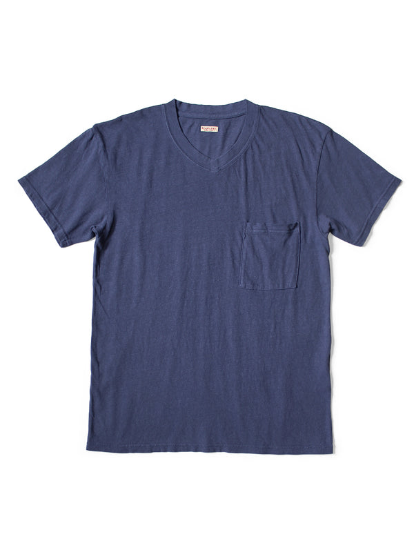 Kapital Gauze Jersey V-Neck Pocket T-Shirt Tee