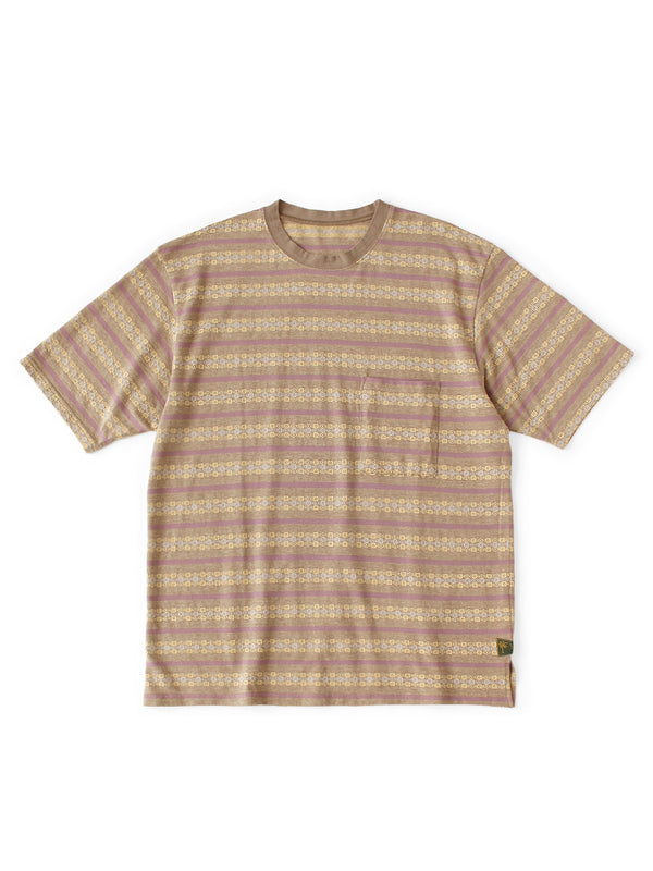 Kapital Sunrise Jacquard Border Jersey Pennant Tee (1flag)