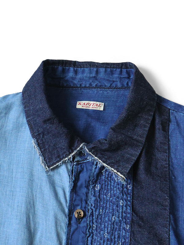 Kapital Cotton and Linen IDG Patch Kathmandu Shirt