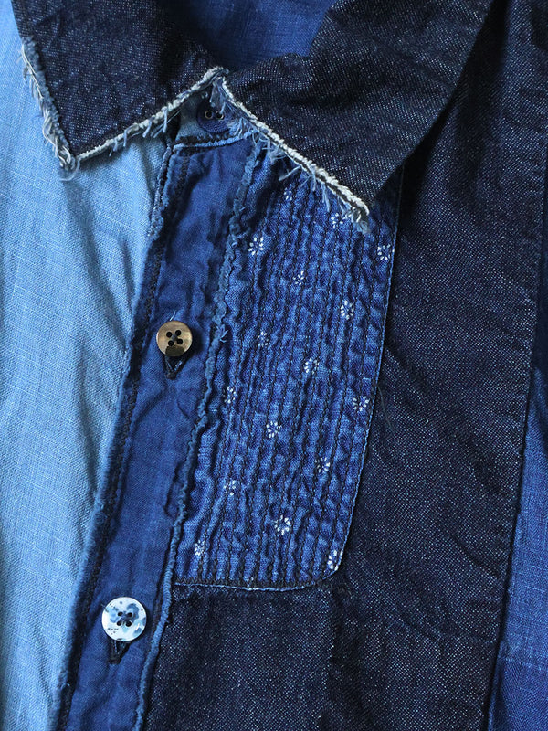 Kapital Cotton and Linen IDG Patch Kathmandu Shirt