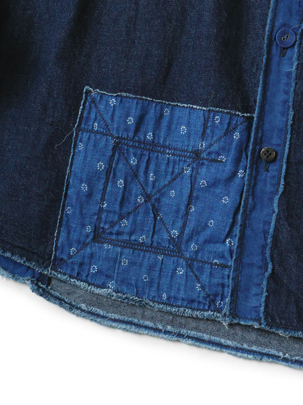 Kapital Cotton x Linen IDG Patch Kathmandu Shirt