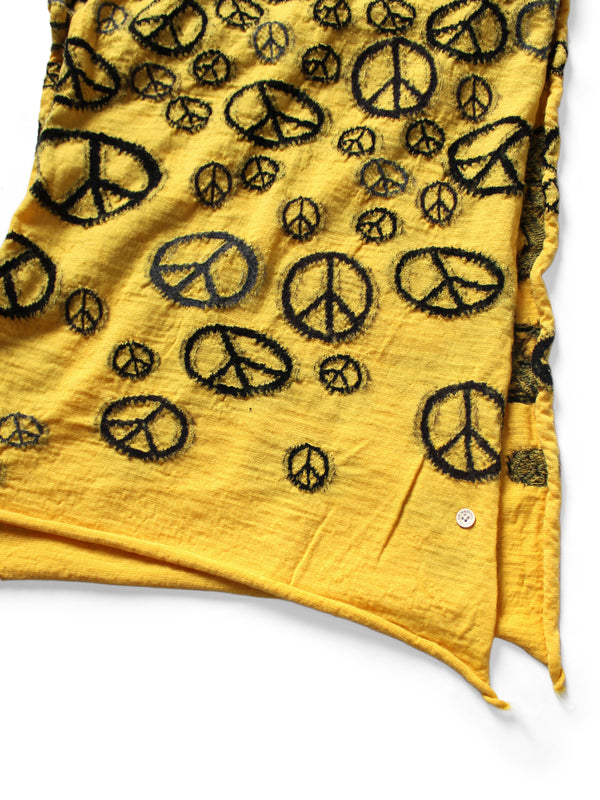 Kapital Felted Wool Peace Mark Happy Scarf Muffler