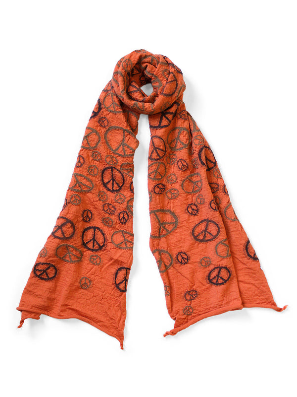 Kapital Felted Wool Peace Mark Happy Scarf Muffler
