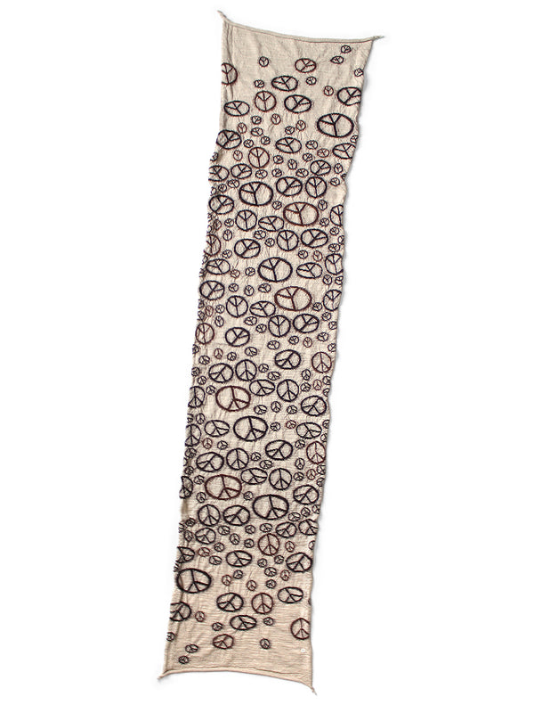 Kapital Felted Wool Peace Mark Happy Scarf Muffler