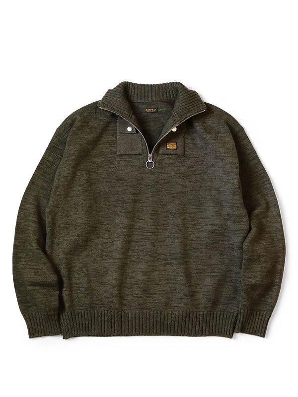 Kapital 8G Cotton Wool Nickel 4-Piece Half Zip Sweater