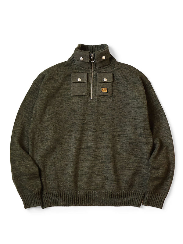 Kapital 8G Cotton Wool Nickel 4-Piece Half Zip Sweater