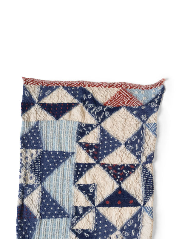 Kapital Felted Wool Indigo-Patterned Happy Scarf